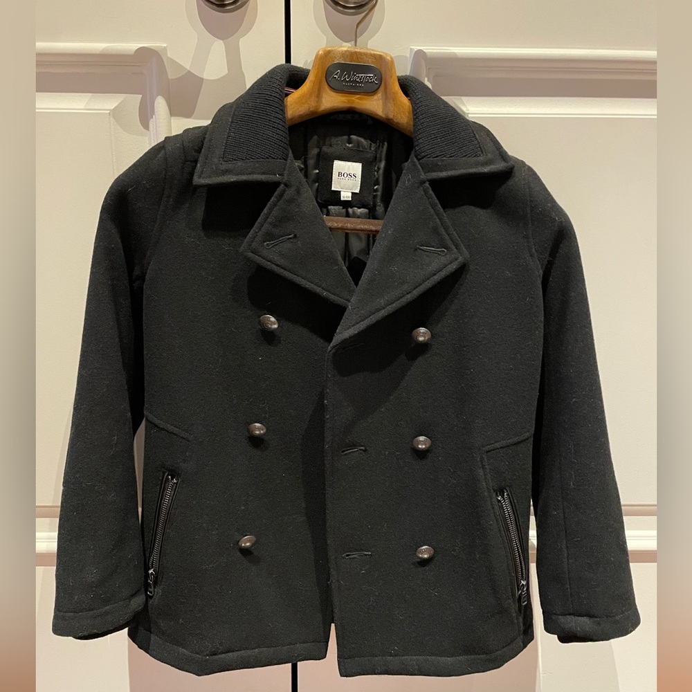 Hugo Boss Boys Wool Dress Coat